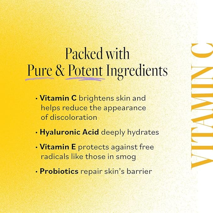 DERMA E Vitamin C Concentrated Serum, 2 Oz, with Hyaluronic Acid, Vitamin E & Aloe, All Natural, Antioxidant-Rich Concentrated Formula, Hydrating & Brightening Vitamin C Face Serum