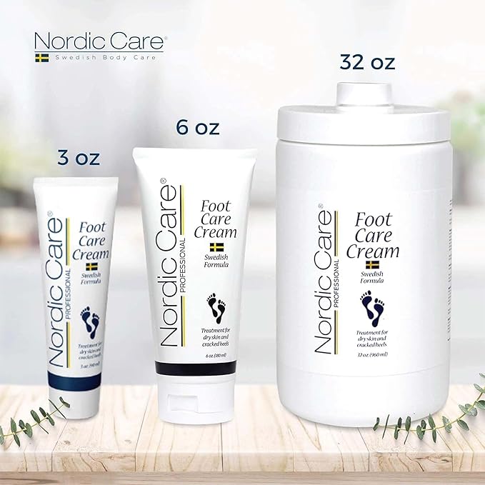 Nordic Care Foot Care Cream - Intensive Repair Foot Cream With Urea & Eucalyptus Oil for Cracked Heels, Foot Care Cream Provides Deep Hydration & Prevent Further Cracking | (6 Ounce, Pack of 1)
