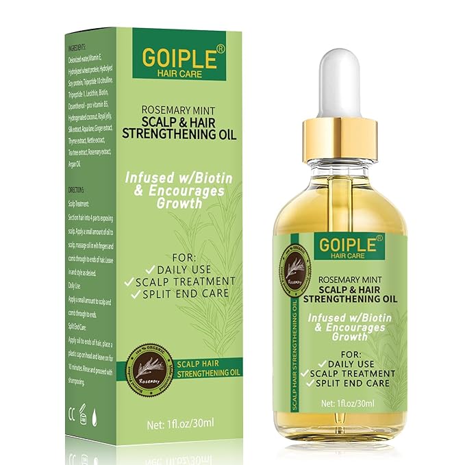 WOZUTUNT Rosemary Oil, 1 FL OZ - Natural Hair Growth Oil With Essential Oils, Nourishing Treatment for Split Ends, Dry Scalp, Hair Loss - Women's Hair Care