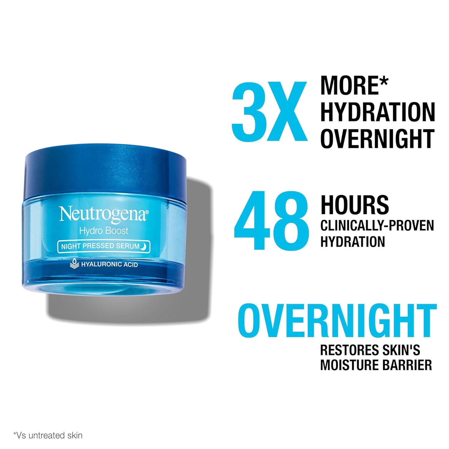 🧴✨ Hydro Boost Night Pressed Serum – Deep Hydration Hyaluronic Acid Moisturizer for Extra Dry Skin – Overnight Repair Face Cream for Dewy & Revitalized Skin (1.7 oz) 🌙💧