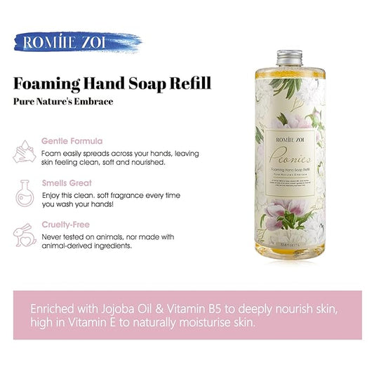 Foaming Hand Soap Refill, Peony, Gentle & Moisturizing Formula, 1 L/ 33.8 FL OZ