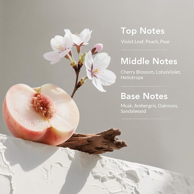 Kustie Cherry Blossom Travel Size Body Wash 100ml – Brightening & Hydrating Perfume Shower Gel with Niacinamide, Real Petals & 24H Floral Fragrance – TSA Approved for Travel, Trial & Gift Use