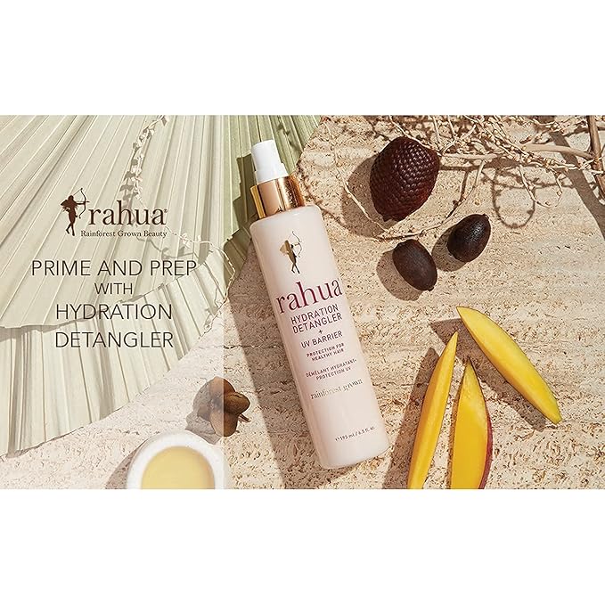 Rahua Hydration Detangler + UV Barrier, 2 Fl Oz, Moisturizing Formula Softens Hair, Smooths Frizz, Prevents Breakage and Damage, Creates Instantly Brushable Hair, Travel Size, TSA-Approved, Vegan
