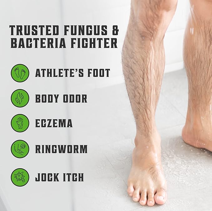 Viking Revolution Skin Cleaning Agent Tea Tree Kit for Men - Tea Tree Oil Set with Body Wash & Balm - Hydrating, Helps Athlete's Foot, Jock Itch, Eczema & Body Odors - Extra Strength, 2 Piece Set