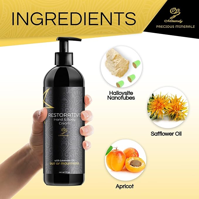 Restorative Hand and Body Cream - Body Cream for Dry Skin, Hydrating Cream to Sooth and Rehydrate Skin, Lavender Oil Infused Moisturizing Cream, 7.70 Ounce