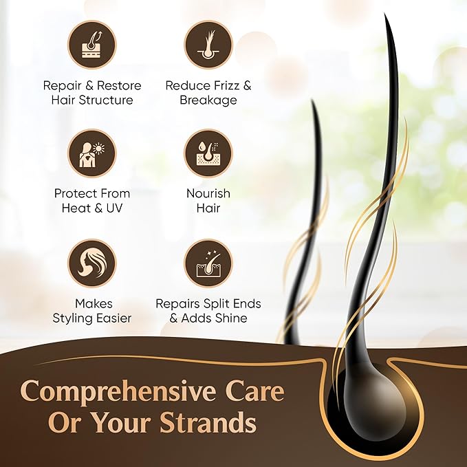 INTENPURE Hair Vitamin Capsules for Women – No Wash Argan Oil Hair Serum Treatment – 30 Ampoules for Damaged, Color-Treated, Frizzy Hair – Vitamins for Hair Growth & Hair Loss Support