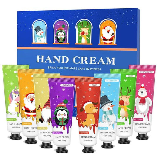 SenseYo Hand Cream Gift Set Natural Plant Fragrance Shea Hand Lotion for Dry Cracked Hands Christmas Gifts for Women Mom Girls, Unique Christmas Stocking Stuffers, 8 Different Fragrances