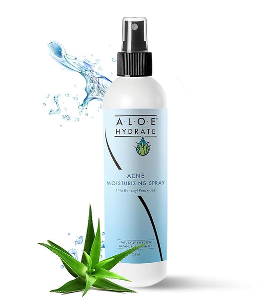 Acne Moisturizing Face Spray. Anti-Acne Face Mist of Aloe vera with Salicylic Acid, Retinol, Zinc, Niacinamide & Ceramide. Clean Hydrating Treatment for Breakouts & Sensitive Skin. Won't Clog Pores.