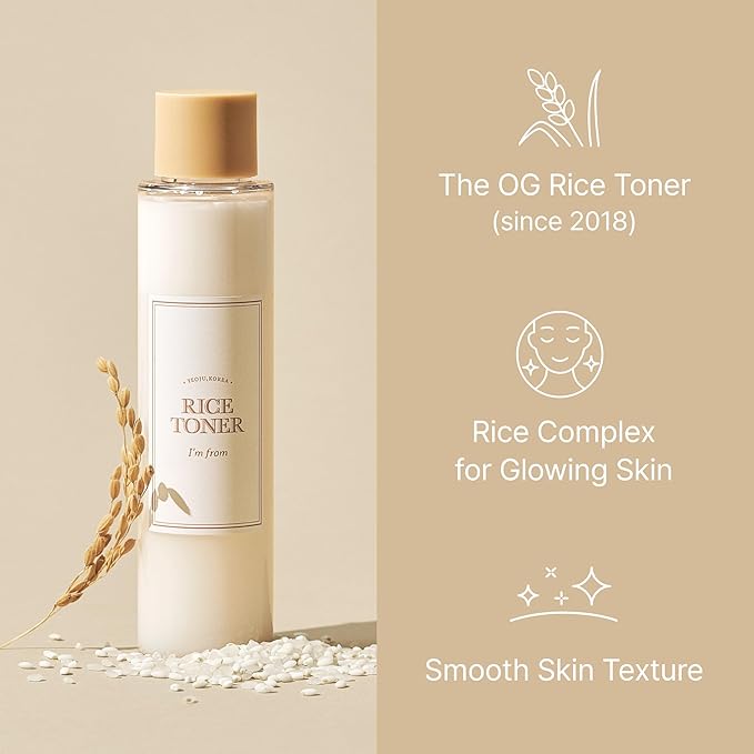 I'm From Rice Toner Special Set 11.15 Fl Oz, Limited Edition, Hydrating for Dry Skin, Vegan, Alcohol Free, Fragrance Free, Peta Approved, K Beauty Toner, Gift Set for Women