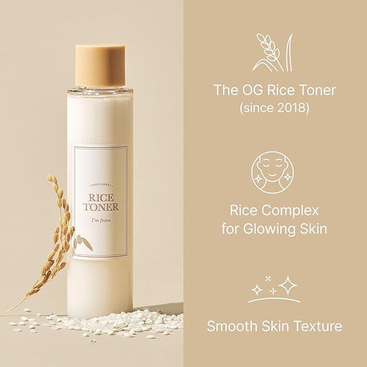 I'm From Rice Toner Special Set 11.15 Fl Oz, Limited Edition, Hydrating for Dry Skin, Vegan, Alcohol Free, Fragrance Free, Peta Approved, K Beauty Toner, Gift Set for Women