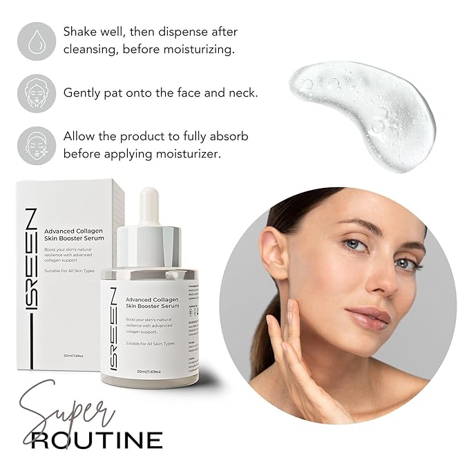 Advanced Collagen Serum Korean for Skin Booster | Dermatologist Tested with Hyaluronic Acid, Niacinamide & Ginseng |Korean Serum for Face Anti Aging Elasticity & Radiance for All Skin | 50ml