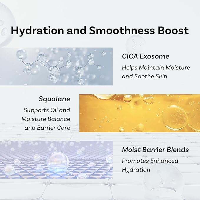 Exosome Squal-Tox Booster Cream Mist 3.38 fl oz (100ml) – Hydrating, Soothing, and Brightening with Squalane, Centella Asiatica, and Niacinamide