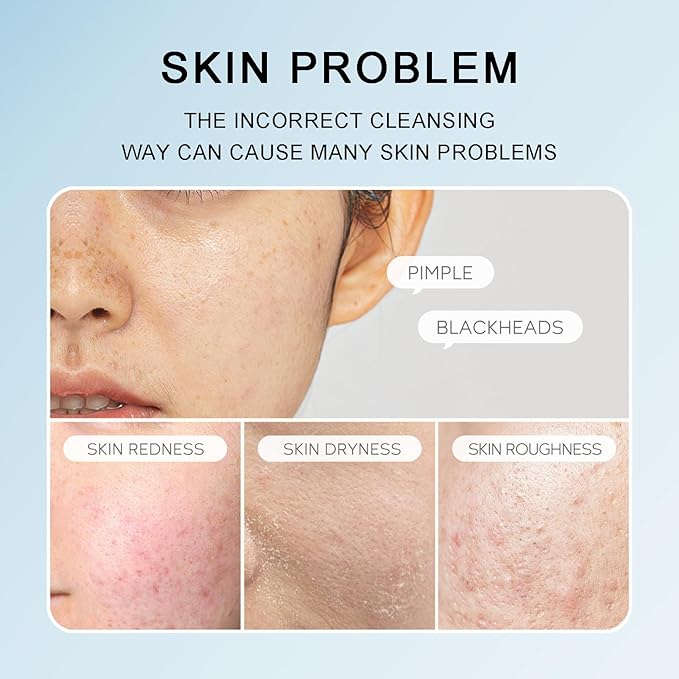 Aloe Vera Foaming Face Wash - Organic Facial Cleanser with Silicone Brush, Natural Face Wash for Women/Girls Clean Oil & Makeup, Soothing Skin, Foaming Cleanser Hydration for Sensitive Skin