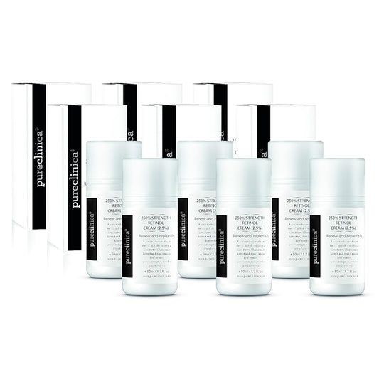 250% Strength Retinol Cream – 50ml/ 1.7 fl. oz. Potent Anti-Aging, with 2.5x Active Ingredients Compared to Competitors (6 Bottles)
