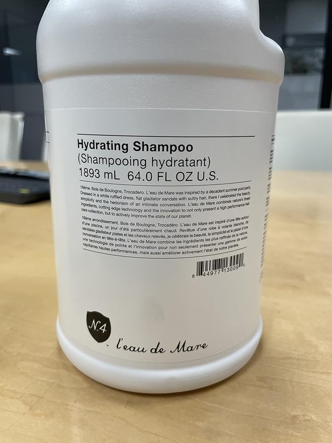 Number 4 Hydrating Shampoo, Shampoo for Women and Men. Sulfate, Gluten, & Paraben Free. Moisturizing & Color Protecting, 64 oz