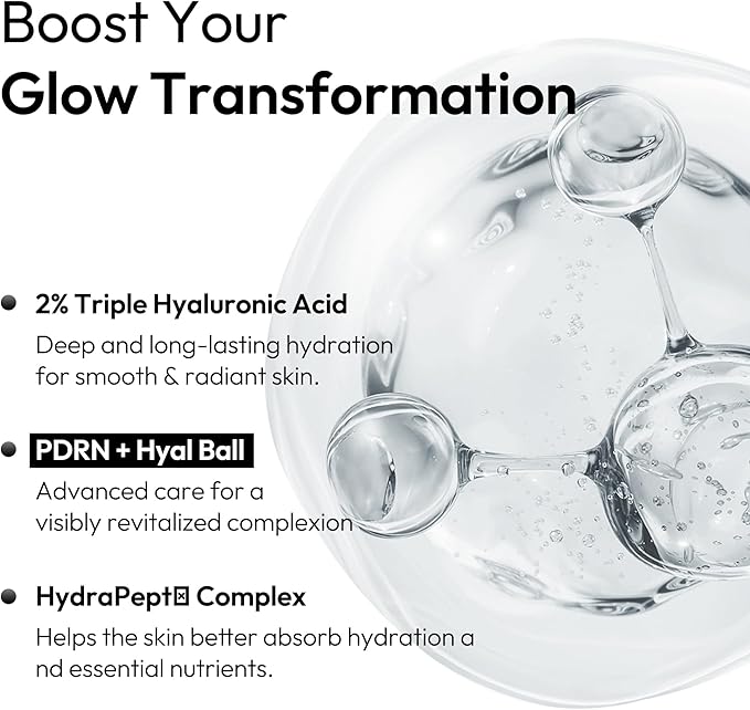 LAYERLAB Revitalizing Hyaluronic First Essence with PDRN & Peptides | Korean Skin Booster to Hydrate, Amplify Skincare Routine | 2% Triple Hyaluronic Acid Prep Essence for Face | 3.38 fl. oz.