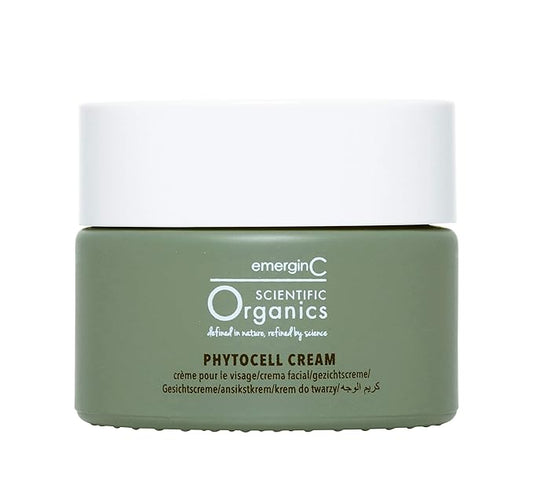 emerginC Scientific Organics Phytocell Anti-Aging Cream - Facial Moisturizer with Plant Stem Cells for Radiant Complexion and Skin Protection (1.7 oz, 50 ml)