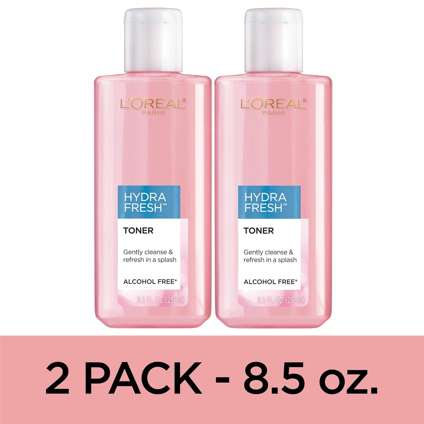 💦 L'Oreal Paris Hydrafresh Face Toner – Pro-Vitamin B5 for Smooth & Bright Skin (2 Count)