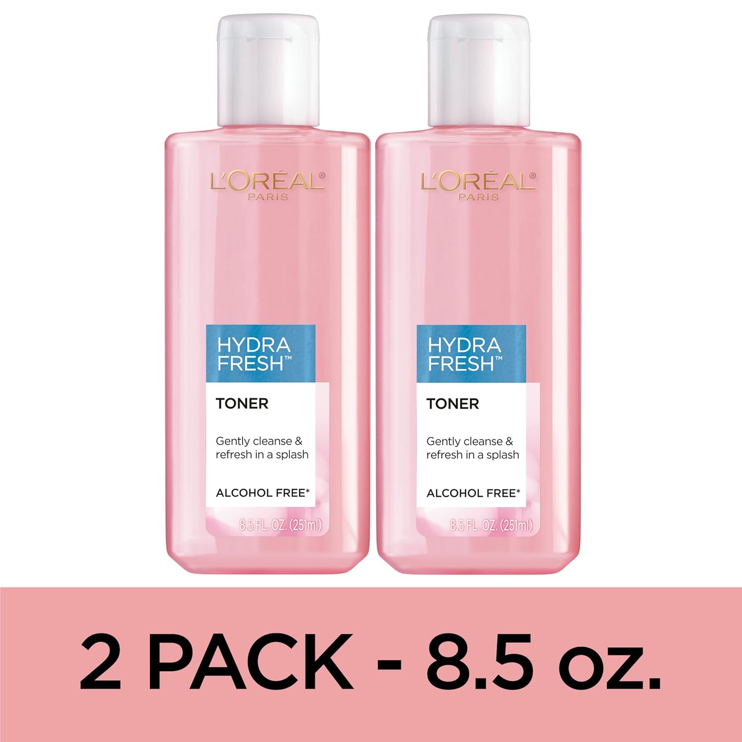 💦 L'Oreal Paris Hydrafresh Face Toner – Pro-Vitamin B5 for Smooth & Bright Skin (2 Count)