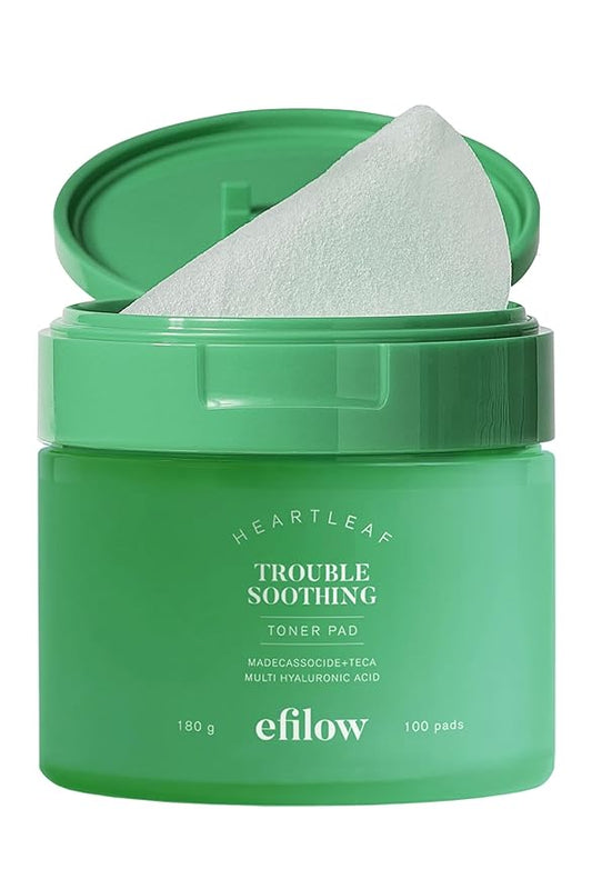 Heartleaf Trouble Soothing Toner Pads | Ultra-Slim Face Pads for Hydration and Calming Skincare, 100 Count, 180g