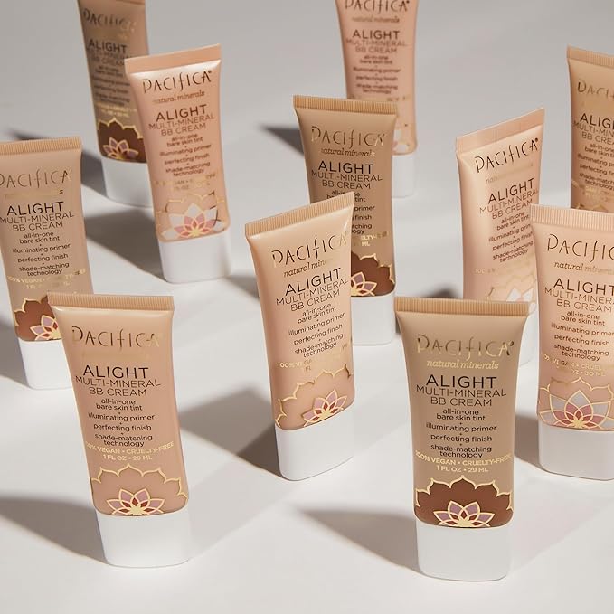 Pacifica Alight Multi-Mineral BB Cream Medium – Hydrating Tinted Moisturizer & Primer, Sheer Natural Foundation Coverage, Vegan & Cruelty-Free, 1 fl oz