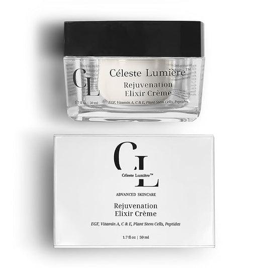 Rejuvenation Elixir - Luxurious Collagen Peptide Cream - Firming Face Cream with Bio-Sourced Peptides & Vitamins - Hydrating, Firming Rejuvenation Elixir Crème - 1.7 fl oz/50ml