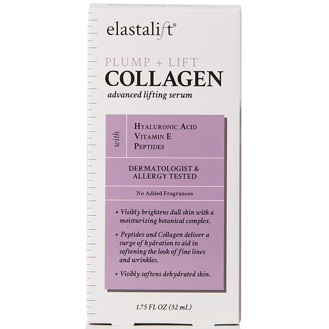 Elastalift Collagen Serum For Face | Collagen Face Serum For Skin Tightening Helps Lift, Plump, & Firm Sagging Skin | Serums For Skin Care | Anti Wrinkle Boost, Fragrance Free, 1.75 Fl Oz