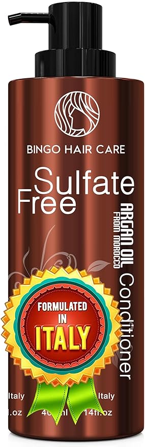 Moroccan Argan Oil Conditioner - Sulfate Free, Anti Frizz Hydrating Thickening Care for Women and Men - Deep Moisturizing Treatment for Color Treated, Curly, Frizzy, Damaged and Dry Hair