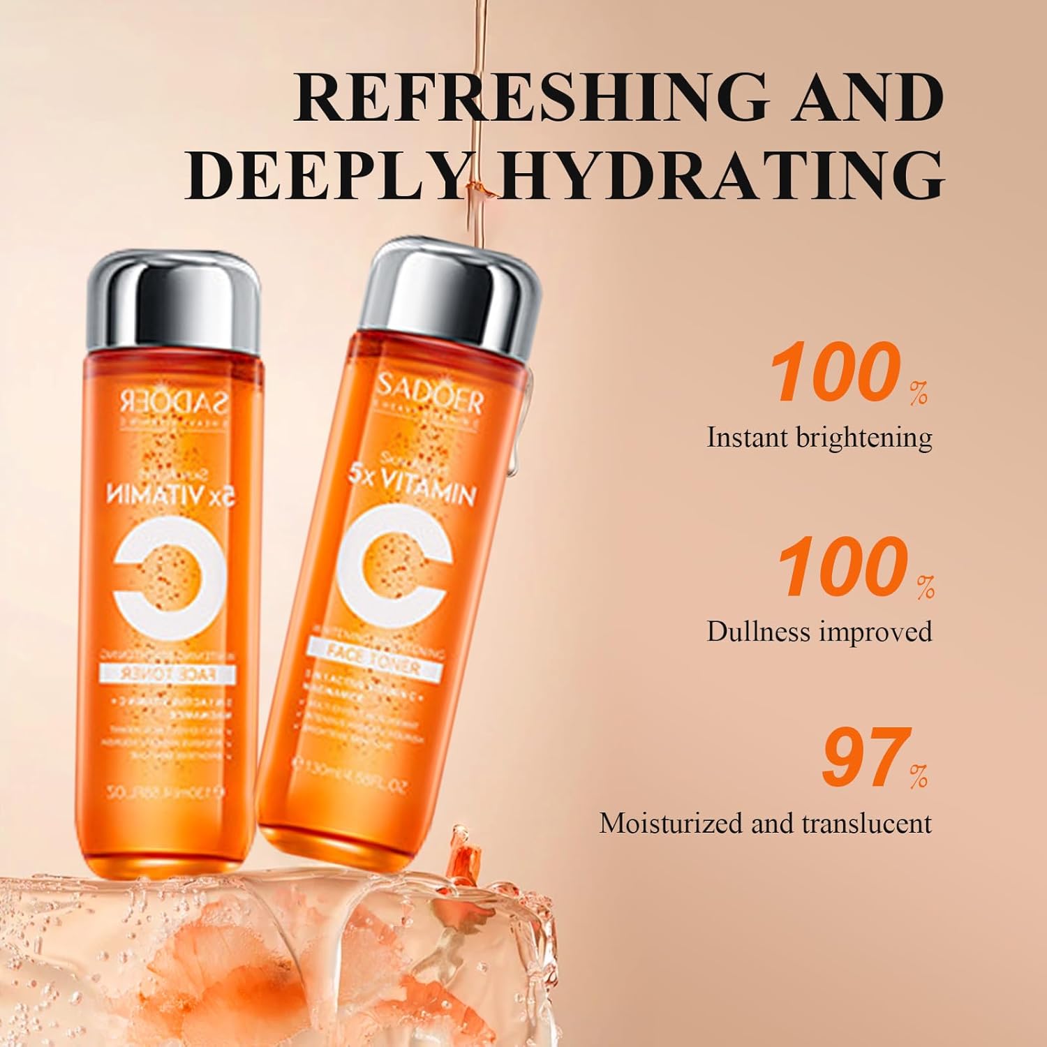 Vitamin C Skincare Set – Cleanser, Toner, Serum & Creams (Travel Size)