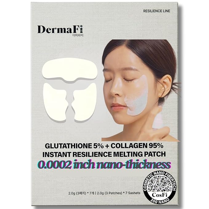 [DermaFi] Glutathione 5% + Collagen 95% Instant Resilience Melting Patch Facial Mask Pack (7 pack) Korean Beauty
