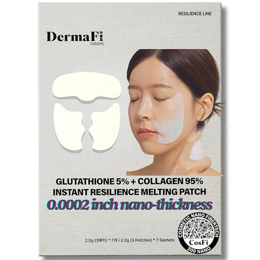 [DermaFi] Glutathione 5% + Collagen 95% Instant Resilience Melting Patch Facial Mask Pack (7 pack) Korean Beauty
