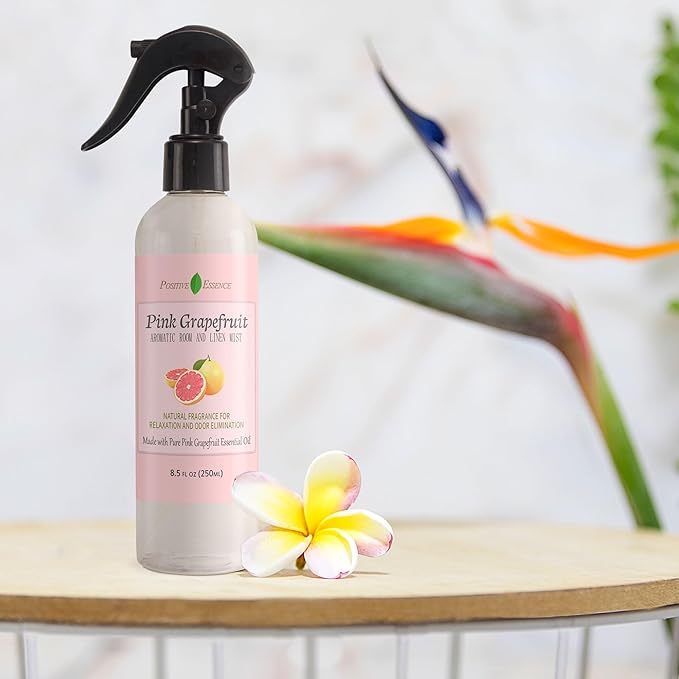 Pink Grapefruit Linen & Room Spray - Natural Odor Eliminator Made with Pure Pink Grapefruit Essential Oil, Pillow Spray, Bathroom Air Freshener (8.5 fl oz)