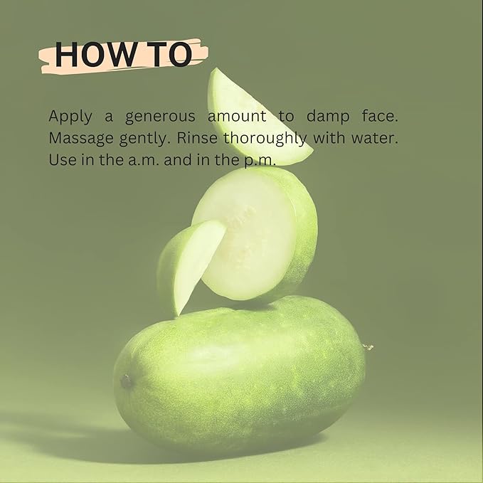 Cocoon Winter Melon Gel Cleanser Vegan for Oily Skin, Gently Cleanses All Skin Types (4.73 fl oz)