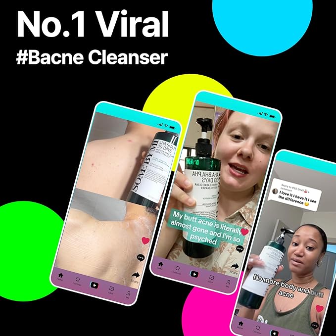 SOME BY MI AHA BHA PHA 30 Days Miracle Acne Clear Body Cleanser - Pack of 2 - Daily Exfoliating Tea Tree Acne Body Wash with Salicylic Acid - Deep Cleanses Sebum and Impurities - Korean Skin Care