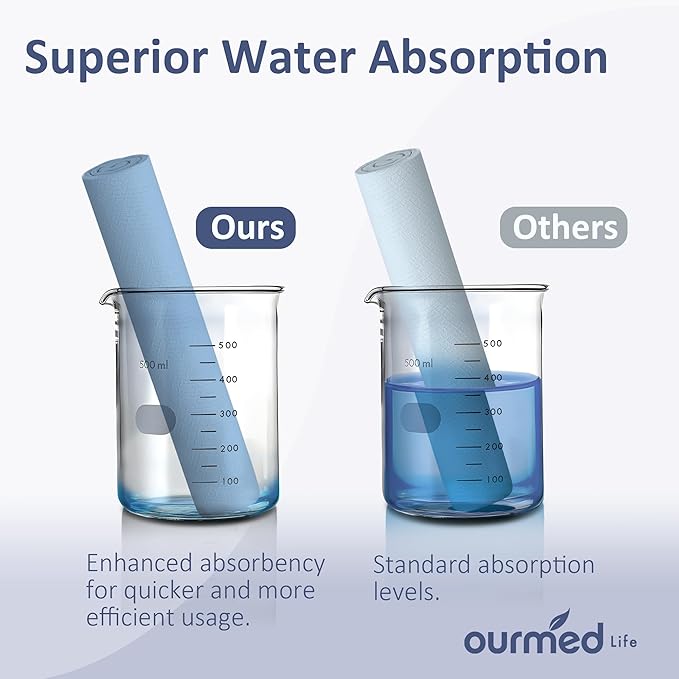 Ourmed Life Face Towels, Disposable Biodegradable Clean Facial Wash Cloth for Sensitive Skin, Lint- free Facial Towels for Cleansing, Skincare and Makeup Remover, Dry Wipes,600 Count，EF texture