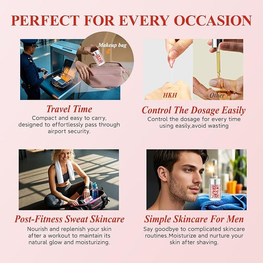 Pro-Retinol Serum For Face Anti-Aging Wrinkle 48 Capsules, Vitamin C,Vitamin A & Vitamin E Collagen Night Serum Oil For Women,Reduces Fine Lines, Smooths, Hydrates & Firms Skin, Travel-Friendly