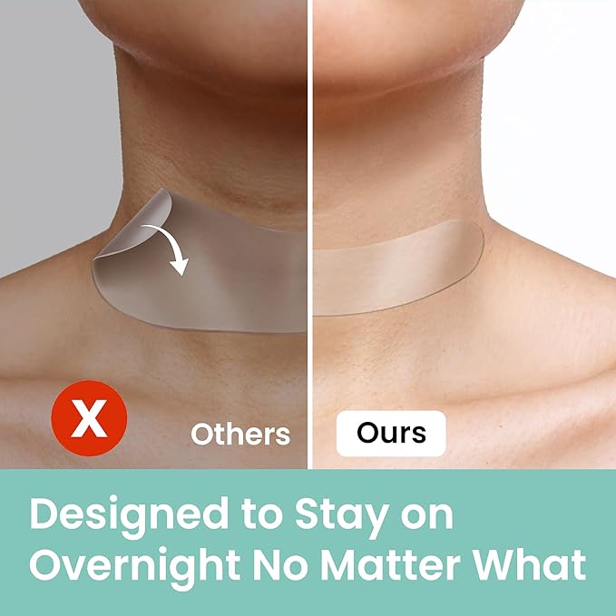 Youthful Curve Wrinkle Patch Duo, Wrinkle Tape for Neck and Face| Contour & Invisible Wrinkle Strip Korean Skincare Treatment with Retinol, Collagen, and Hyaluronic Acid