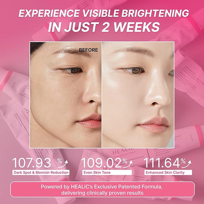 Toning Active Cream, Brightening Face Moisturizer with Niacinamide & Hyaluronic Acid, Hydrating & Soothing Facial Cream, Gentle for Sensitive Skin, Korean Skin Care, 60g/2.12oz