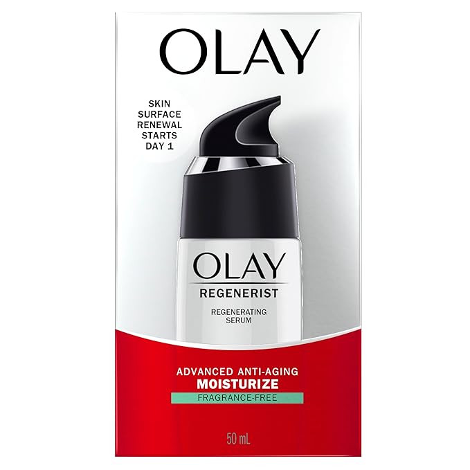 Olay Serum, Regenerist Light Gel Face Moisturizer, Fragrance-Free - Anti-Aging, Anti-Wrinkle, Hydrating, Firming, Smoothening, Improves Fine Lines and Elasticity - Amino Peptide Complex, 1.7 oz