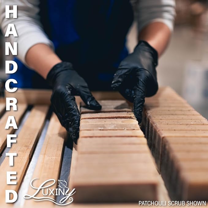 Luxiny Oatmeal Cinnamon Handmade Bar Soap for Bath and Body, Palm Oil Free Moisturizing Vegan Natural Castile Soap made with Oatmeal, Cocoa & Shea Butter & Aloe for Eczema, Dry, Sensitive Skin(3 Pack)