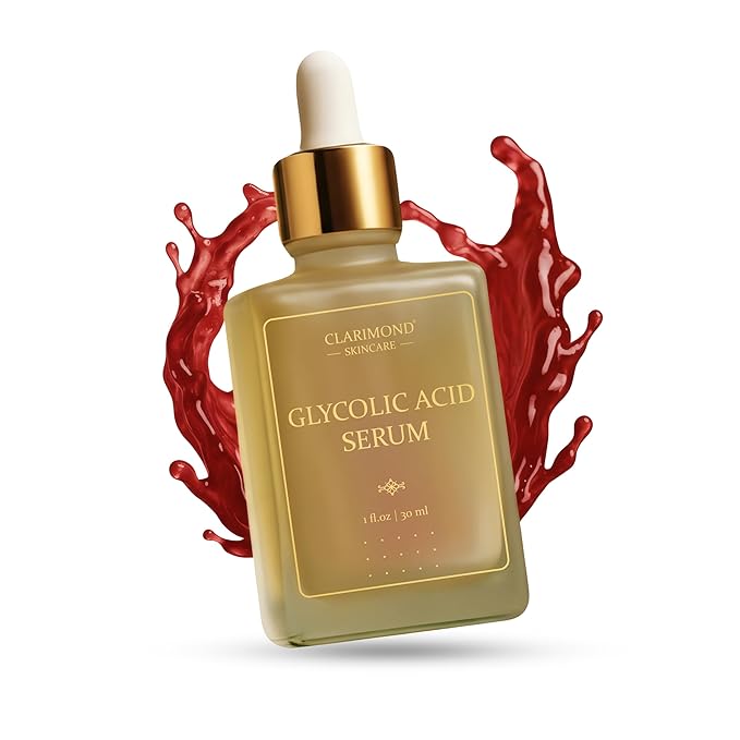 CLARIMOND Glycolic Acid Serum | Gentle 10% Exfoliating AHA | Aloe Vera & Botanical Extracts | Hyaluronic Acid | Lightweight Hydration | 1 fl oz