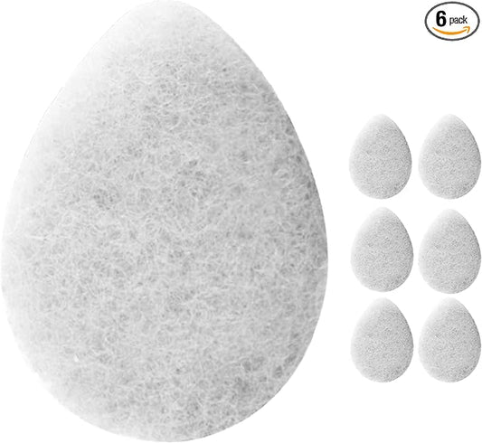 KOL Face Scrubber Pads, Unscented Exfoliating Facial Cleansing Sponges with Vitamin E for Gentle Daily Face Wash and Makeup Removal, 6 Count