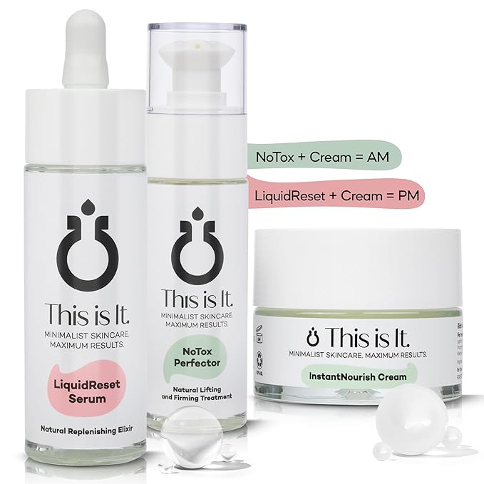 Luxury Anti-Aging Skincare with Botanicals, Peptides & Plant-Based Actives | NoTox Perfector Serum, LiquidReset Serum, InstantNourish Cream | Clean, Cruelty-Free, Paraben-Free, Hydrating & Firming
