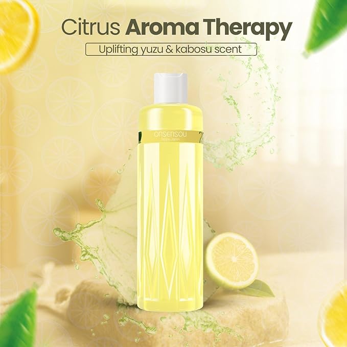 Natural Shampoo for Women, Anti Frizz Shampoo for Men with Hot Spring Yeast, Green Algae, Amino Acids & Vitamins from Japan, Paraben & Sulfate Free SHAMPOO 10.1 Fl Oz KABOSU CITRUS