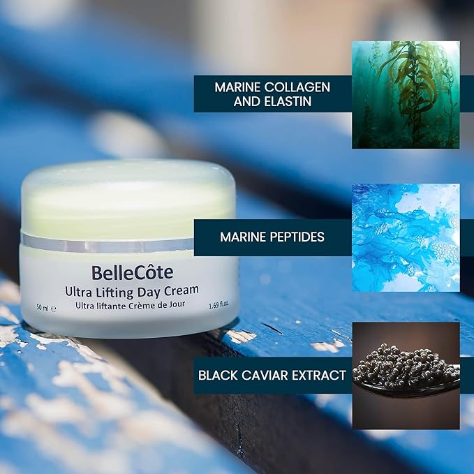 Caviar Ultra Lifting Day Cream - Anti Aging with Hyaluronic Acid, Peptides & Avocado Oil | Boosts Collagen Synthesis & Reduces Lines and Wrinkles | For Dehydrated Face Skin 1.6 fl oz