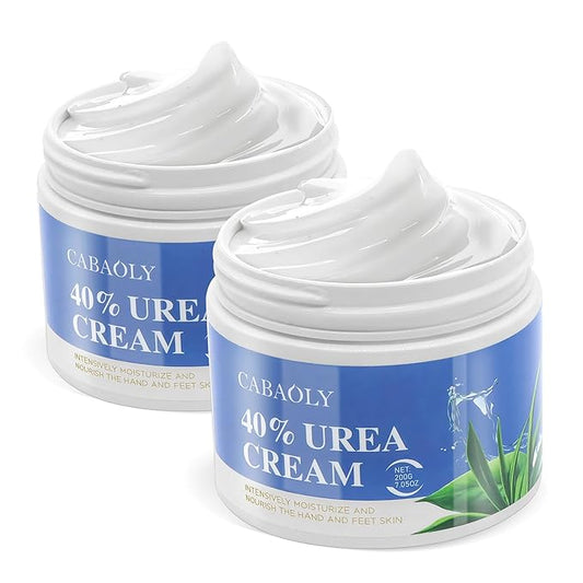 2 Packs Urea Cream 40 Percent for Feet Maximum Strength, Urea Foot and Hand Cream with Powerful Hydration for Dry Skin, Cracked Heels, Deeply Moisturizing for All Skin Types 7.05oz