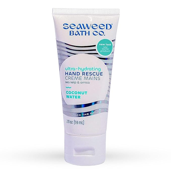 Seaweed Bath Co. Ultra-Hydrating Hand Rescue Hand Cream, Coconut Water Scent, 2 Ounce, Sustainably Harvested Seaweed, Sea Kelp, Arnica