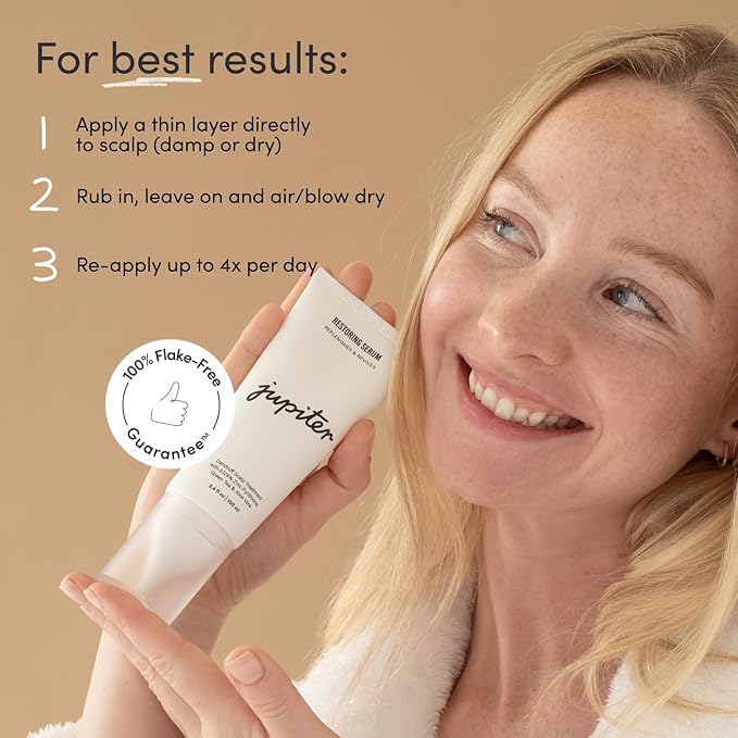 Jupiter Restoring Scalp Serum - Soothing Anti-Dandruff Serum for Men & Women for Flaky, Oily, & Dry Scalp - Restores Barrier and Reduces Breakage & Flakes - Color-Safe, Sulfate-Free, Paraben-Free
