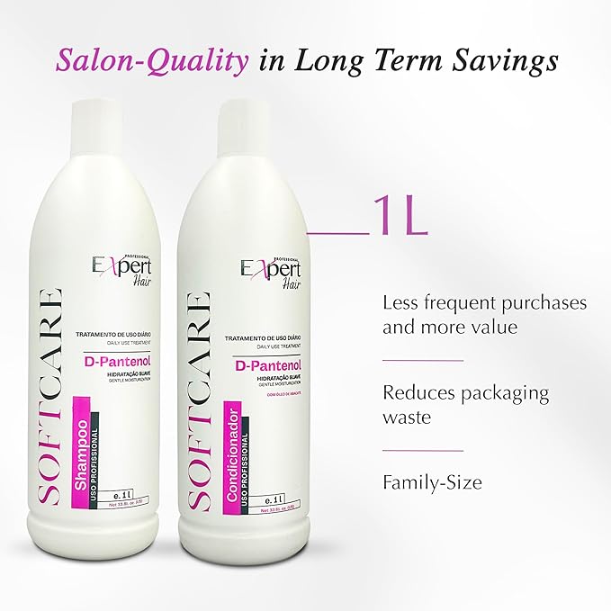 Expert Hair Soft Care Shampoo - Nourishing Cleansing for Silky Hair (1L/33.81fl.oz)