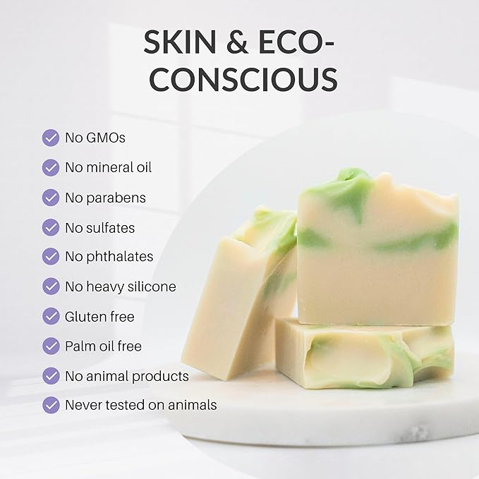 Handcraft Cold-Process Soap Bar, Bamboo Bergamot Scent (1 pack,) Handmade Body and Face Soap For Men And Women, Vegan, Cruelty Free, Made in USA, 4.2oz - Fresh Collection